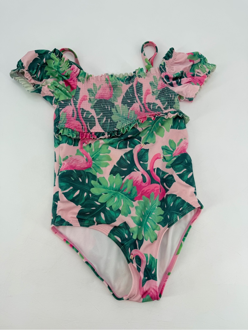 Janie and Jack Girls Flamingo One Piece Swimsuit Swim Kids 8